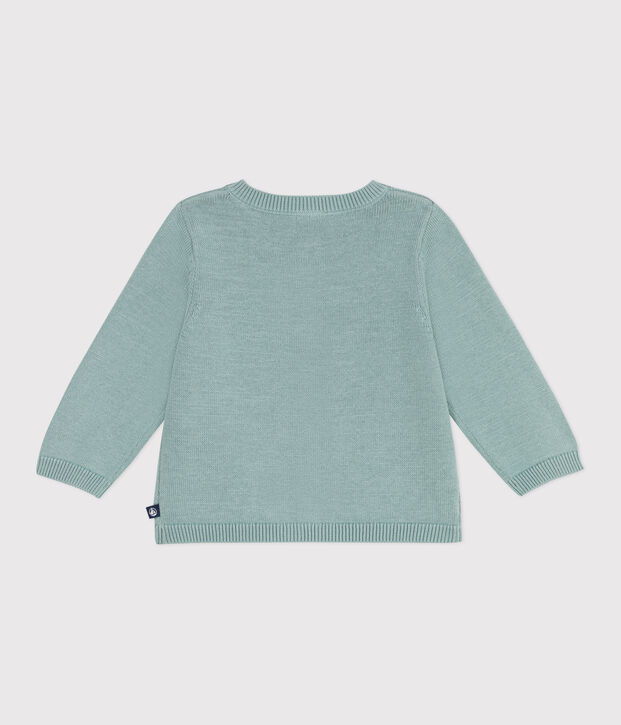 C&aacute;rdigan de algod&oacute;n de punto de fantas&iacute;a para beb&eacute; verde