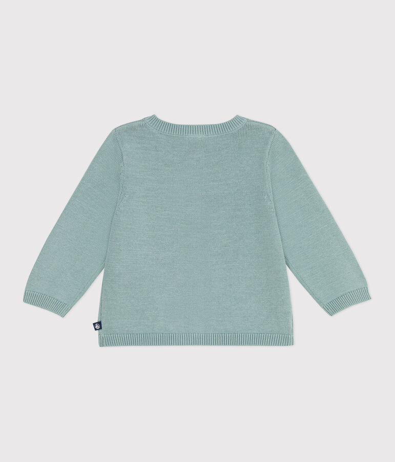 C&aacute;rdigan de algod&oacute;n de punto de fantas&iacute;a para beb&eacute; verde