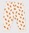 Pantalón de felpa con estampado de búhos para bebé blanco AVALANCHE/ ECUREUIL