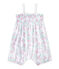 Pelele corto con bordado estampado para bebé niña blanco ECUME/rosa ROSE/ MULTICO