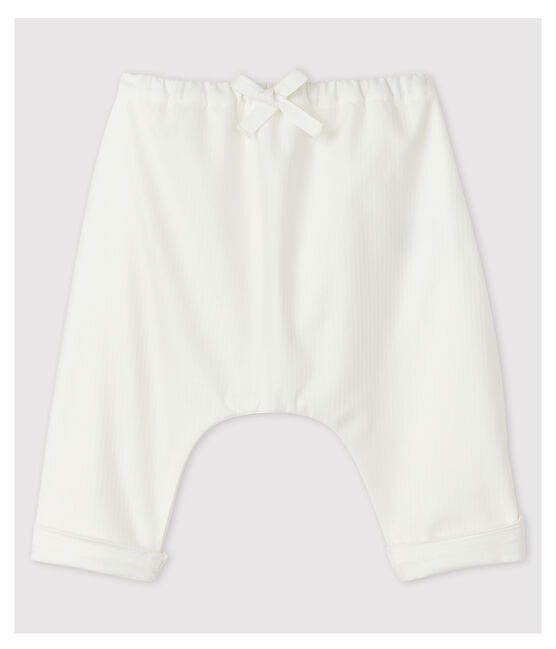 Pantalón blanco de bebé de popelina de algodón ecológico blanco MARSHMALLOW