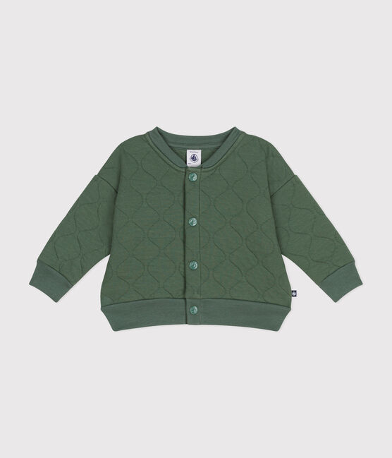 Chaqueta de punto de túbico acolchado para bebé verde CROCO