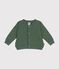 Chaqueta de punto de túbico acolchado para bebé verde CROCO