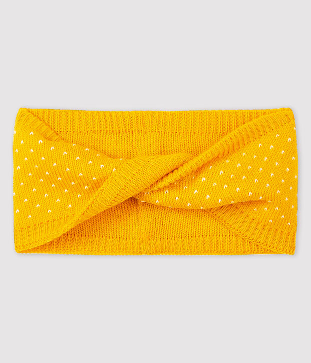 Braga de beb&eacute; con Jacquard amarillo/blanco