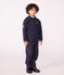 Sudadera infantil lisa tipo polo de algodón azul SMOKING