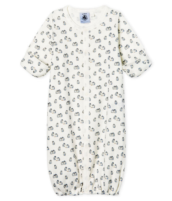 Mono saco para bebé de punto blanco MARSHMALLOW/azul TOUDOU/ MULTICO