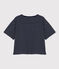 Camiseta LE BOXY de algodón para mujer azul SMOKING/blanco MARSHMALLOW