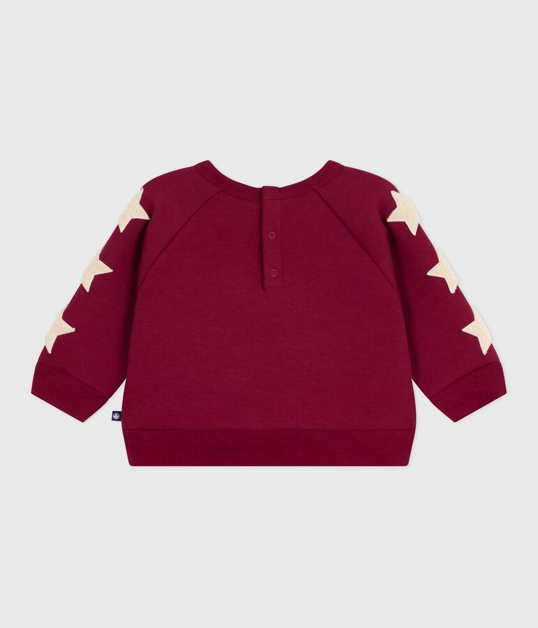 Sudadera de algod&oacute;n suave y c&aacute;lida con estampado de estrellas para beb&eacute; rojo