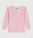 Camiseta infantil lisa de manga larga de lana y algodón