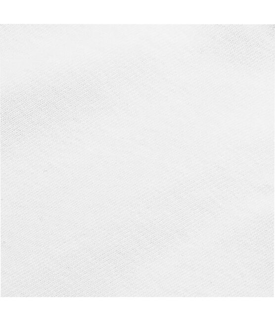 Baby short-sleeved plain cotton envelope-neck bodysuit blanco Ecume