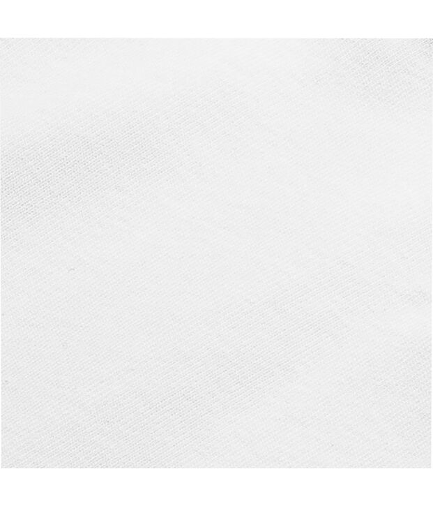 Baby short-sleeved plain cotton envelope-neck bodysuit blanco Ecume
