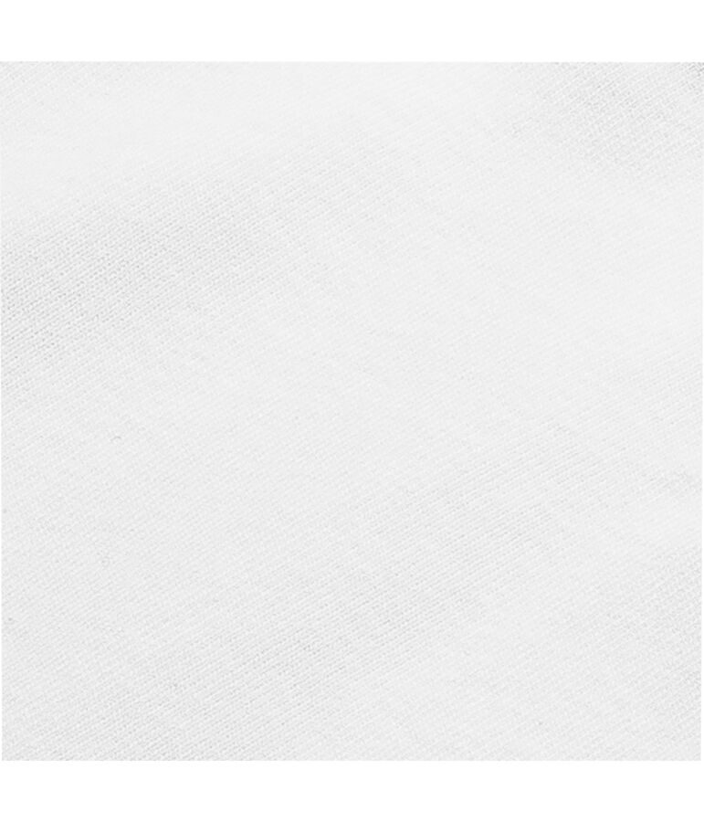 Baby short-sleeved plain cotton envelope-neck bodysuit blanco Ecume