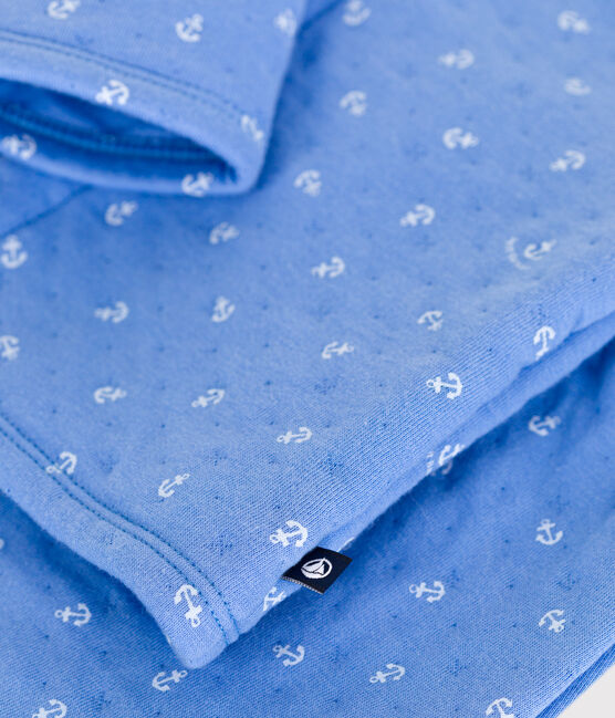 Conjunto de dos piezas de algodón para bebé azul EDNA/blanco MARSHMALLOW
