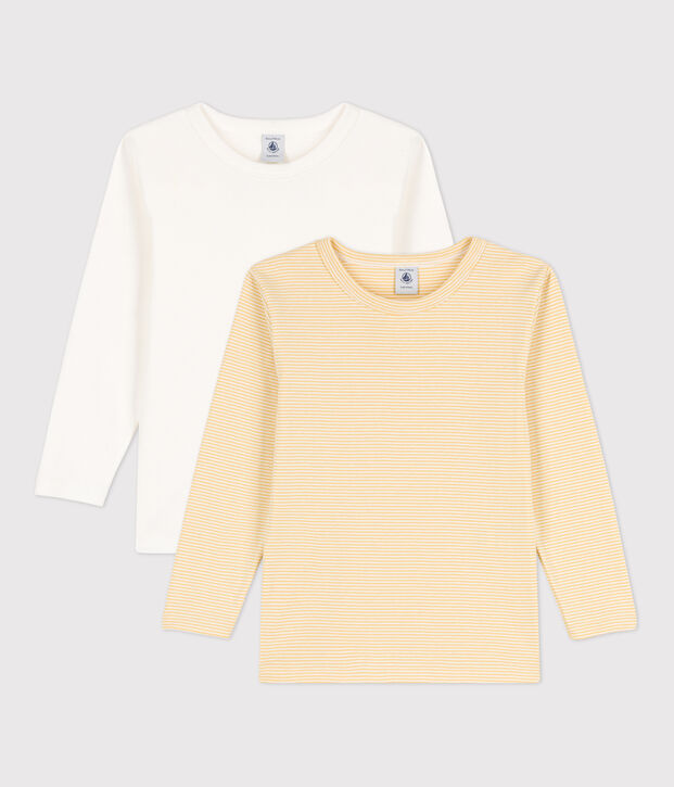 Juego de 2 camisetas de algod&oacute;n de manga larga para ni&ntilde;o multicolor