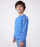 Marinera infantil unisex de algodón de manga larga azul PERSE/blanco MARSHMALLOW