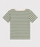 Camiseta a rayas de jersey ligero para niño verde CROCO/ AVALANCHE
