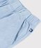 Bermudas cortas infantiles de algod&oacute;n liso azul