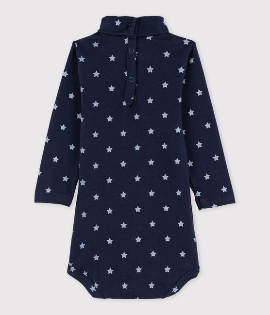 Body de manga larga con cuello redondo para bebé unisex azul SMOKING/blanco MARSHMALLOW