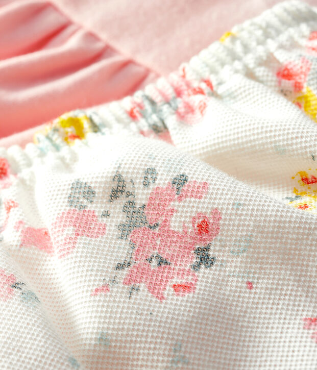 Conjunto de dos piezas para beb&eacute; ni&ntilde;a rosa/multicolor