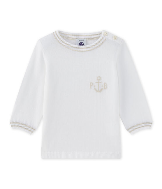Jersey de bebé niño de punto blanco MARSHMALLOW