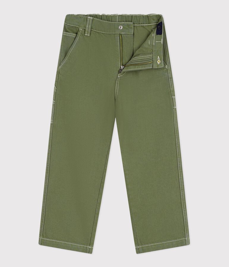 Pantal&oacute;n carpenter infantil de algod&oacute;n verde
