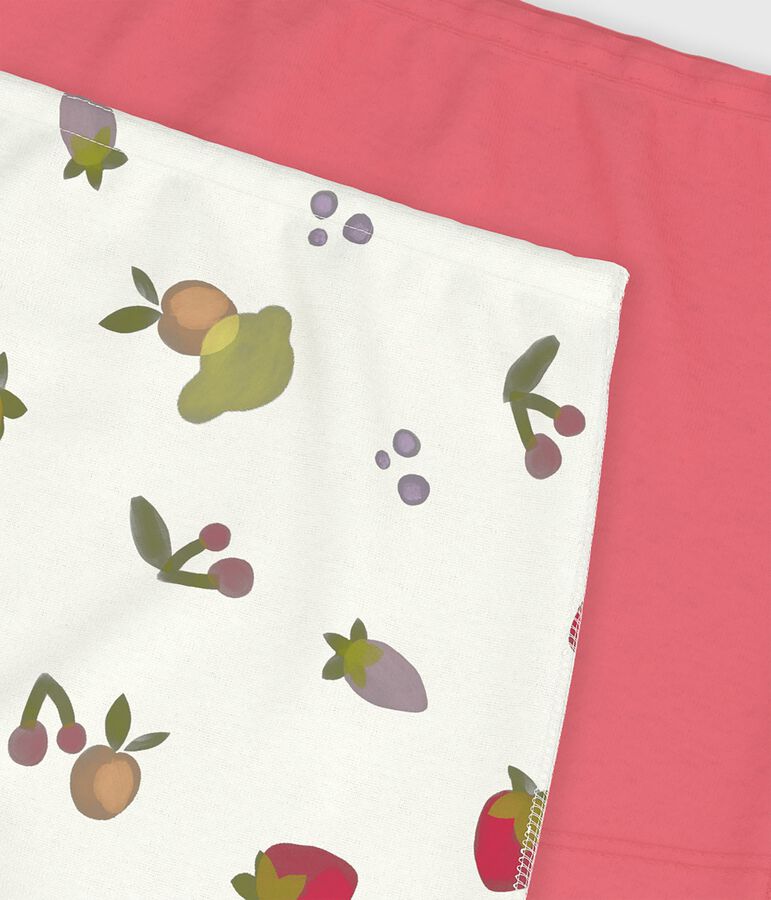 Juego de culottes infantiles largos de algod&oacute;n con estampado de frutas variante 1