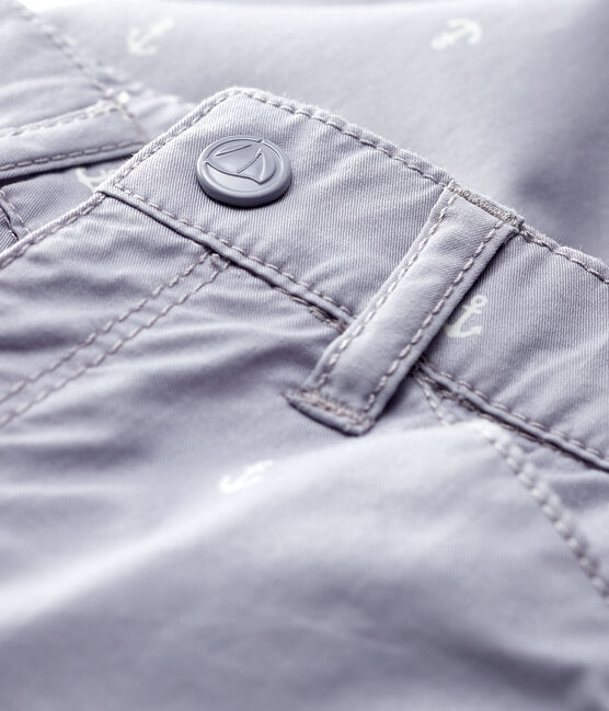 Pantalón de sarga con bordado de bebé niño gris CONCRETE