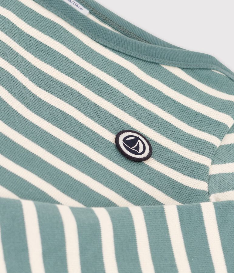 Marinera de algod&oacute;n para ni&ntilde;o/ni&ntilde;a verde/crudo