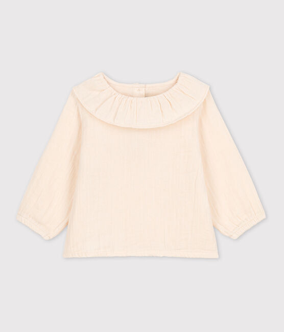 Blusa de manga larga de gasa de algodón para bebé crudo AVALANCHE