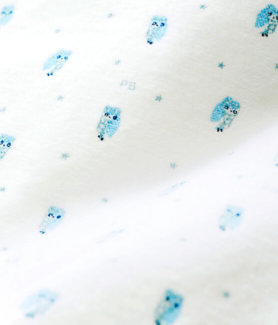 Saco para bebé niño de terciopelo estampado blanco MARSHMALLOW/blanco MULTICO