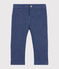 Pantalón de tela de rayas para bebé niño azul SMOKING/blanco MARSHMALLOW