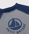 Camiseta anti-UV reciclada para niño/niña azul MEDIEVAL/blanco MARSHMALLOW
