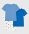 Juego de camisetas infantiles de algodón de manga corta con estampado variante 1