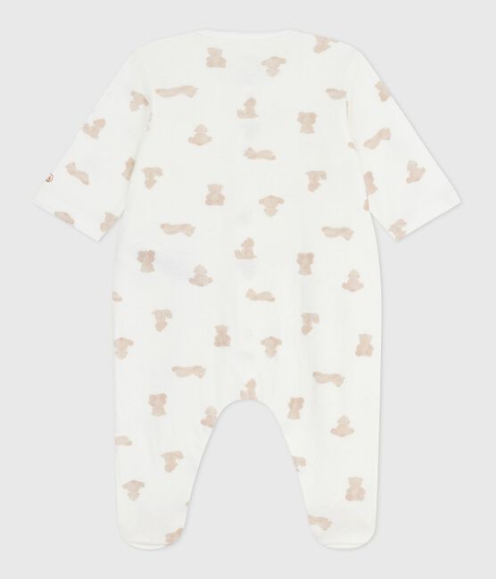 Pijama de túbico estampado para bebé MARSHMALLOW/ BRUN