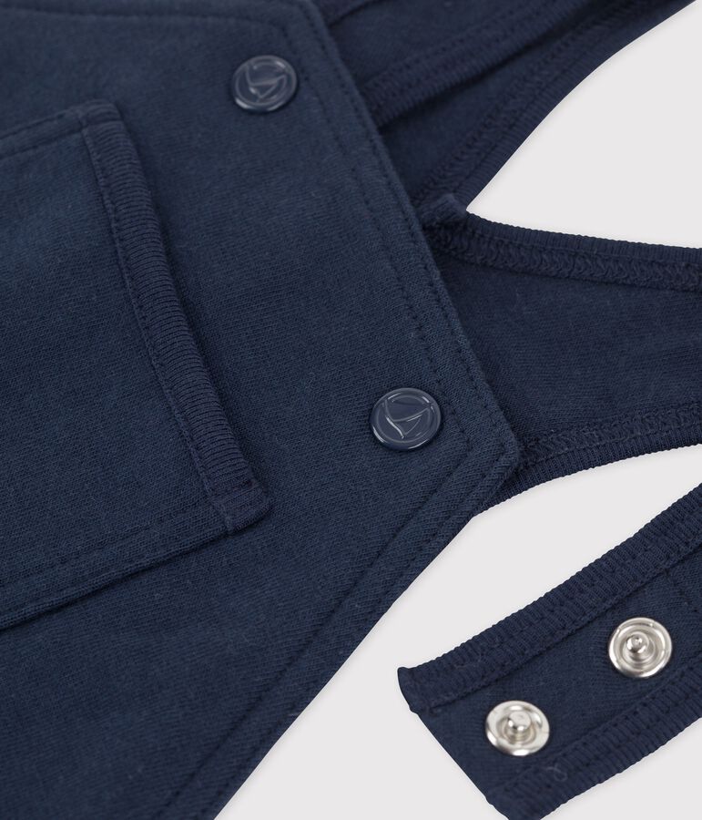 Peto largo de jersey grueso ecol&oacute;gico de beb&eacute; azul SMOKING