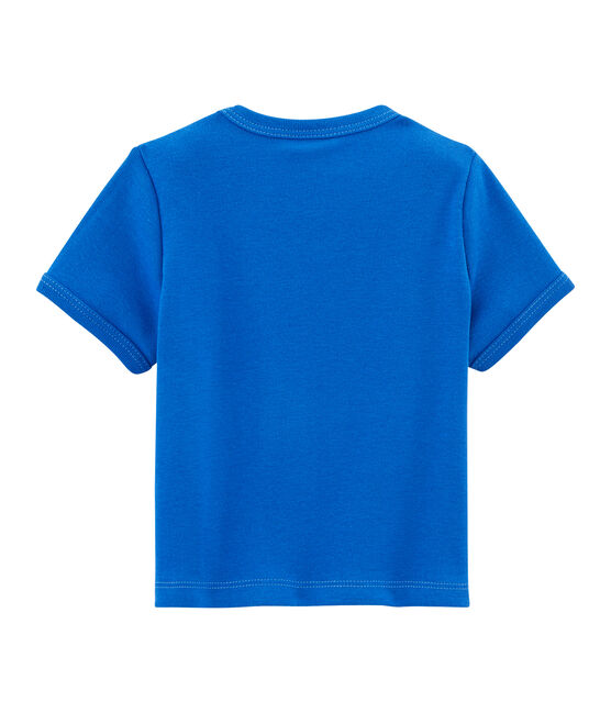 Camiseta lisa para bebé niño. azul DELFT