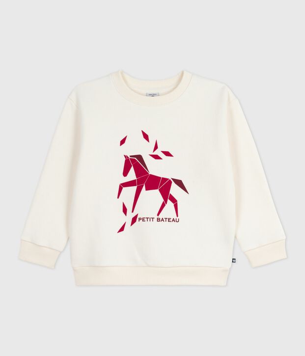 Sudadera infantil de algod&oacute;n con estampado MILK
