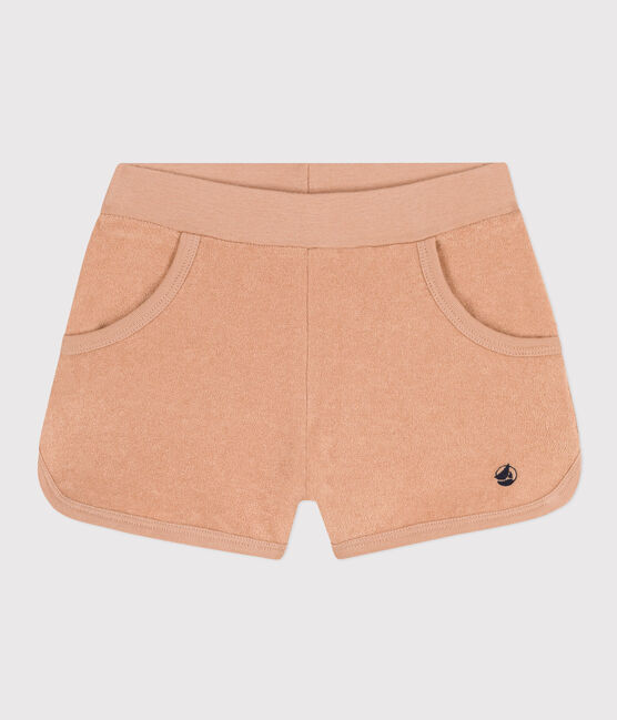 Shorts de rizo para niña beige VINTAGE