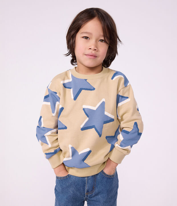 Sudadera infantil de algod&oacute;n con estampado de estrellas multicolor/azul/multicolor