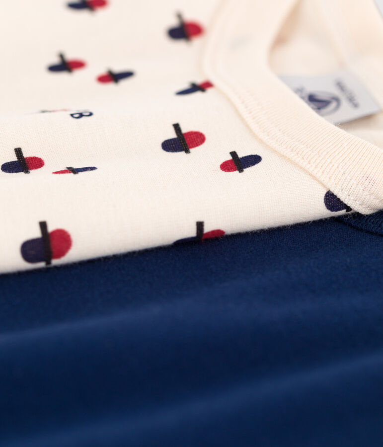 Juego de 3 camisetas de algod&oacute;n de manga corta para ni&ntilde;a / ni&ntilde;o multicolor