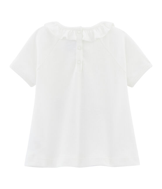 Camiseta lisa para bebé niña blanco MARSHMALLOW/blanco MULTICO