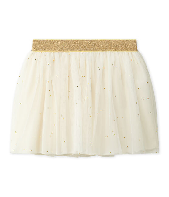 Falda de tul para niña beige COQUILLE/amarillo DORE