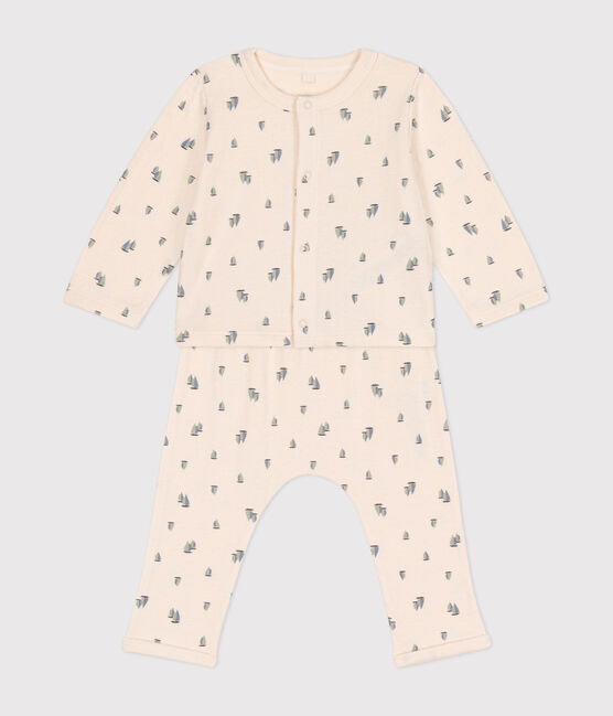 Conjunto de 2 piezas de túbico para bebé blanco AVALANCHE/ MULTICO