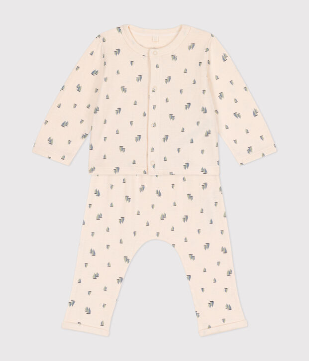 Conjunto de 2 piezas de t&uacute;bico para beb&eacute; crudo/multicolor