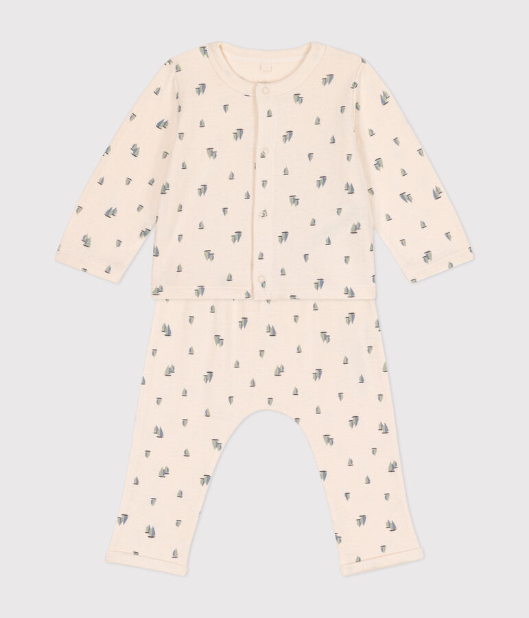 Conjunto de 2 piezas de t&uacute;bico para beb&eacute; crudo/multicolor