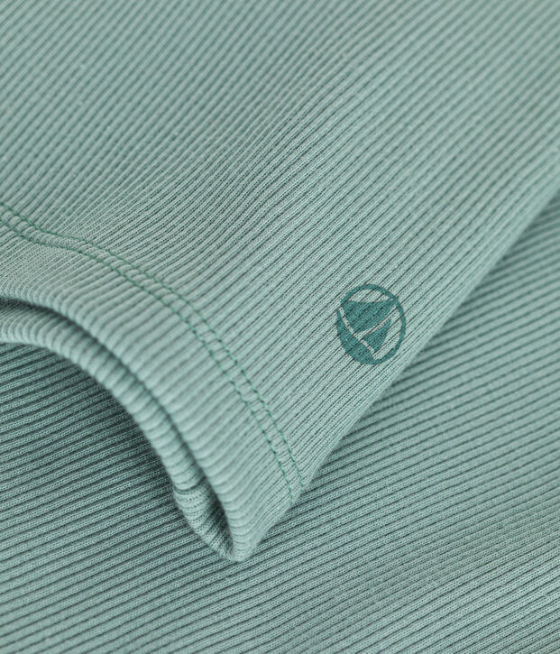 Camiseta Iconique de cuello vuelto de punto 2x2 para mujer verde