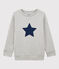 Sudadera de muletón de niña/niño gris BELUGA/azul MEDIEVAL