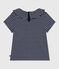 Camiseta infantil de manga corta a rayas azul SMOKING/blanco MARSHMALLOW