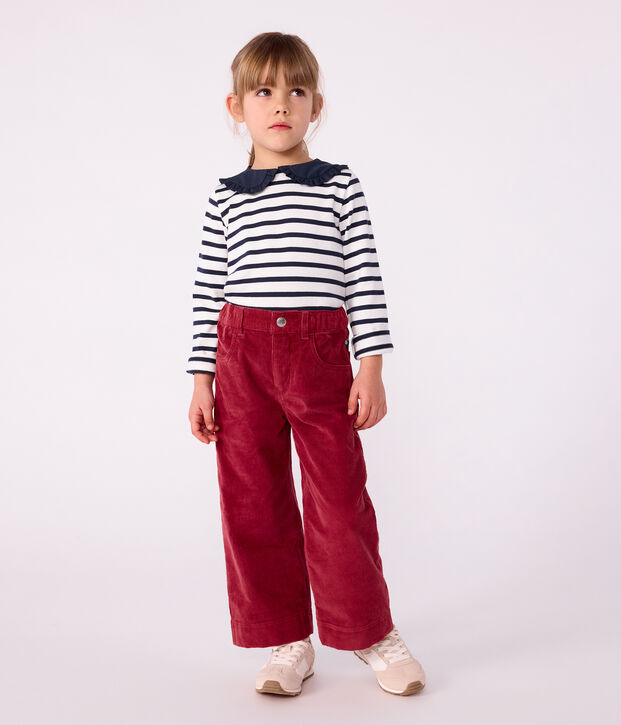 Marinera infantil de algod&oacute;n blanco/azul