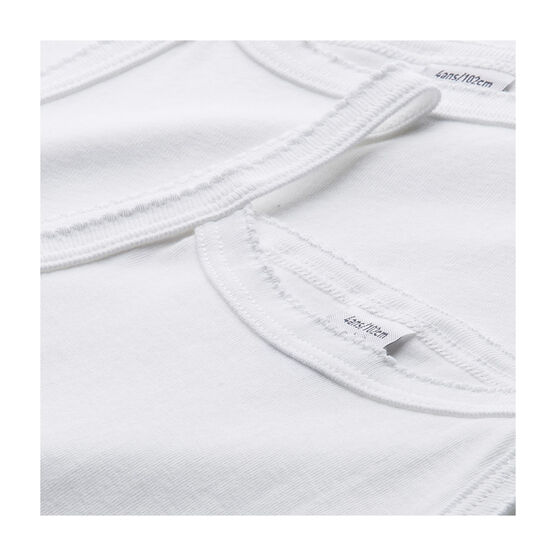 Par de camisas de tirantes para chica blanco .